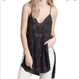 FREE PEOPLE Beaded Tunic Top